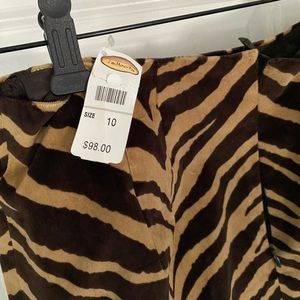 Talbots animal print pencil skirt size 10